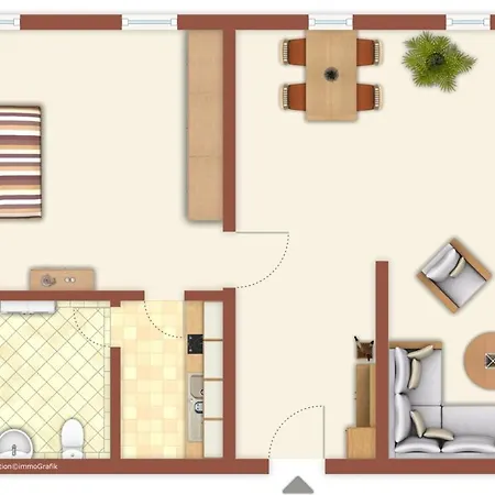 公寓 Mond, Am Warnemuender Kirchenplatz 罗斯托克